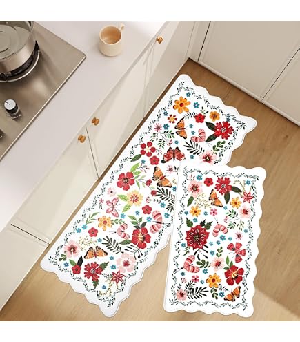 Amazon.com: UKISS Kitchen Rugs, 2PCS Waterproof Kitchen Mats